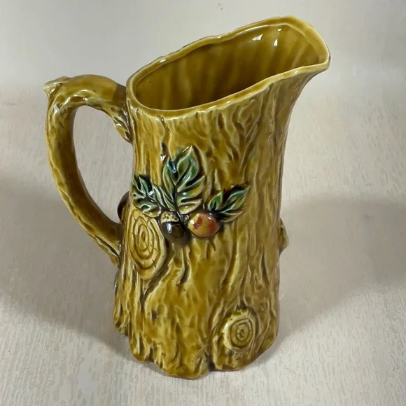 Rustic Yellow Tree Trunk Pitcher - Picture 3 of 15